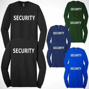 Security Long Sleeve Mens T-Shirt Uniform Safety Guard Police Event S-3XL Shirt - Picture 1 of 7