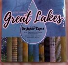 Claritystamp Designer Paper Pad Great Lakes New 8 x 8 in 13 Free P & P