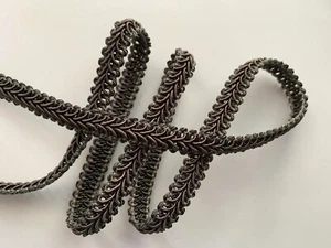 Pewter Woven Braid Gimp Trim, 1/2" Wide, 3 YARDS - Picture 1 of 2