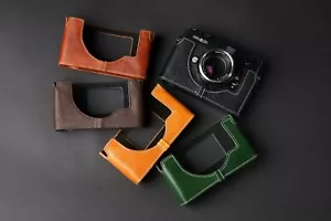 Genuine Real Leather Half Camera Case Bag Cover for Minolta cle Film Camera - Bild 1 von 34