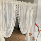 1pc Floral Lace Voile Short Curtain Drape Panel Doorway Kitchen Home Cafe Decor
