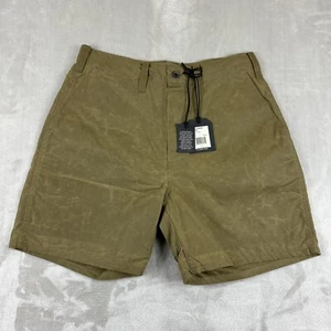 Filson Eagle Harbor Shorts Men's Size 32 Tan Dry Waxed Khaki Shorts 20277946 - Picture 1 of 10