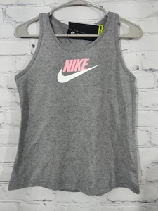 Nike Move To Zero Girls Running Tennis Top Slim Fit Tank Large Gray - New - Picture 1 of 9