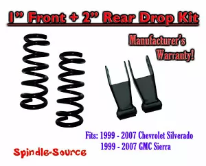 1" / 2" Lowering Drop kit FOR 99 - 07 GMC Sierra / Chevrolet Silverado 1500 V8 - Picture 1 of 1