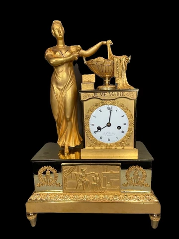 19th Century Gilt Bronze French Empire Table / Mantle Clock Cover
