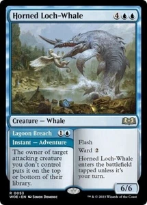 HORNED LOCH-WHALE X 1 N/M WILDS OF ELDRAINE MAGIC THE GATHERING - Picture 1 of 1