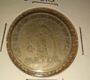 Moneda de plata extranjera/mundo Quetzal Guatemala 1926 en muy buen estado - Imagen 1 de 2