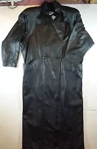 *NUOVO CON ETICHETTE* WINLIT CAPPOTTO DONNA LUNGO IN PELLE DI DESIGN TAGLIA SMALL C190 - Foto 1 di 4