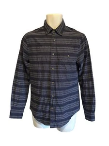 Merona Herren S klein Baumwolle marineblau mit weißen Streifen Langarmshirt Top - Bild 1 von 4
