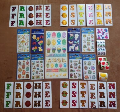 Oster Stickersammlung Set Oster Sticker Karten basteln Osterkarten basteln  - Bild 1 von 4