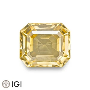 IGI Certified SRI LANKAN Yellow Sapphire 2.73 Ct. Natural Untreated OCTAGON - Picture 1 of 8