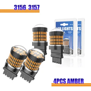 For Jeep Grand Cherokee 1997-2022 3157 Amber LED Front Turn Signal Light Blinker - Picture 1 of 11