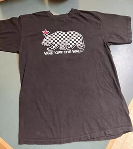 Vans Off The Wall T Shirt California Republic Bear Vans Black Medium - Picture 1 of 7