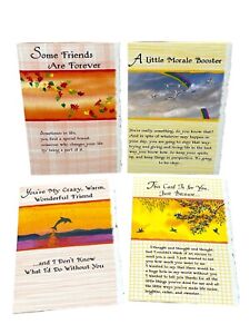 (4) Blue Mountain Arts Aire Brush Watercolor Feelings FRIENDSHIP Greeting Cards