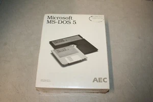 MICROSOFT MS-DOS 5.0 Includes 3.5" Disks Branded AEC 1991 NEW/SEALED - Picture 1 of 3