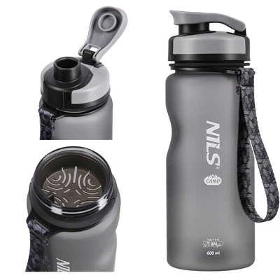 NILS CAMP NILS | Trinkflasche 600ml Sportflasche Wasserflasche mit Breite Trinköffnung