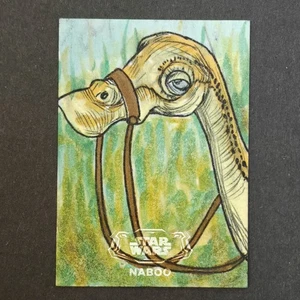 2024 Topps Star Wars Hyperspace Naboo KAADU Sketch Art Card Artist Autograph 1/1 - Picture 1 of 3
