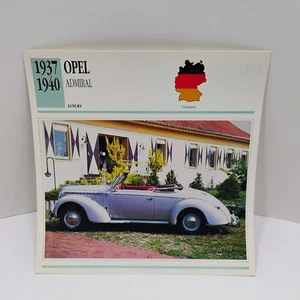 Opel Admiral 1937-40 Luxury Germany Atlas Info Card - Picture 1 of 2