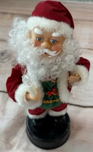 Statuina natalizia Babbo Natale animata musicale 12" vintage funzionante natale - Foto 1 di 7