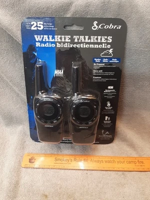 Cobra Two-Way Walkie Talkies SH360BK 25 Mile Range Built-in Weather Radio New - Image 1 of 3