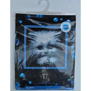 RTO FLUFFY Kit punto croce contato M676 artigianato fai da te arte gattino gatto REGALO - Foto 1 di 4