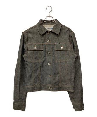 Saint Laurent джинсы хлопок джинсовой ткани куртка винтажный Sz S индиго синий серый из Японии - Изображение 1 из 4