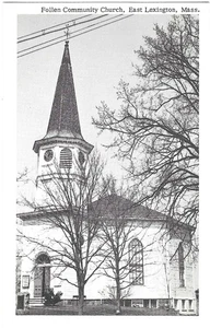 Vintage Massachusetts Chrome Postcard Lexington Follen Community Church East - Picture 1 of 2