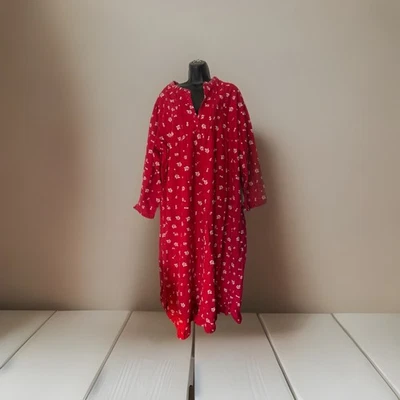 Only Needities 2x 26/28 Rojo Rosa Franela Pin Tuck Camisón Volantes Anx12 Foto 1 de 4