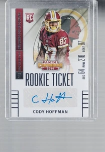 Cody Hoffman 2014 Contenders #115 Rookie Ticket Auto Washington Redskins - Picture 1 of 2