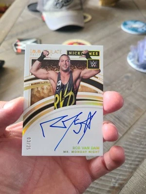 2022 Panini Immaculate WWE Rob Van Dam Immaculate Nicknames /25 Legends - Image 1 of 2
