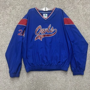 Augusta Sportswear Owls Pullover Jacket Mens L Blue Red #24 Baseball - Picture 1 of 9