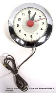 VINTAGE 7.5" SENTINEL WAFER ELECTRIC WALL CLOCK Round Chrome Model SK 174 - Picture 1 of 4