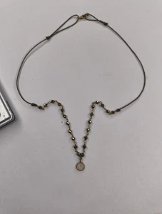 Vintage verstellbare Sterling Silber Edelstein und Regenbogen Mondstein Halskette - Bild 1 von 11