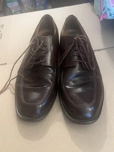 Bostonian Herren Größe 9,5 M Braun Leder Derby Elegant Schuhe, Schnürschuhe Runde Spitze - Bild 1 von 12