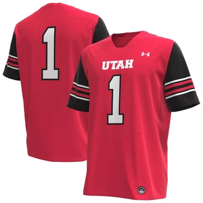 Men's Under Armour #1 Red Utah Utes Replica Football Jersey - Image 1 of 3