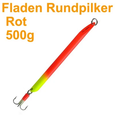Fladen Rund Norwegen Pilker Speed Norwegenpilker Köhler Seeteufel 500g Rot - Bild 1 von 4