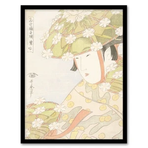 Utamaro Kitagawa Framed Wall Art Print Sagi Musume Heron Maiden Home Décor A3/A4 - Bild 1 von 9