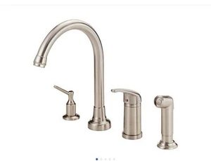 Sanitär Melrose Einhand-Küchenarmatur mit Seitenbrause und Seifenspender - Bild 1 von 2