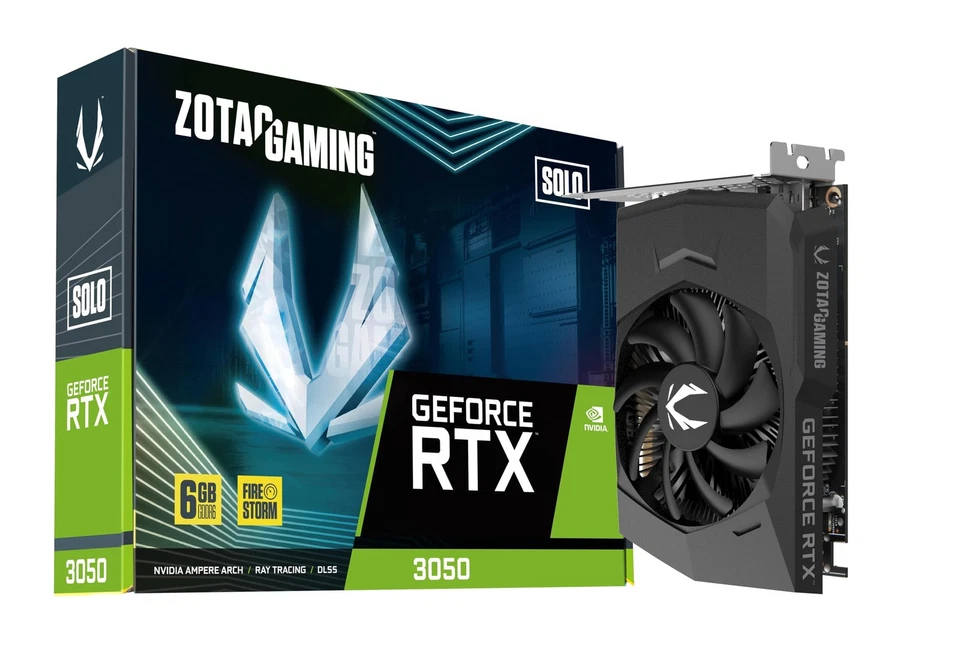 Gaming GeForce RTX 3050 6GB GDDR6 Solo 96-bit 14 Gbps PCIE 4.0 Super Compact ... - Image 1 of 1