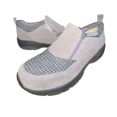 Land's End Mujer Botines Zapatos 8.5B Gris Lado Cuero Cremallera Lateral NUEVO Foto 1 de 4