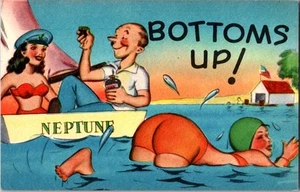 Postkarte BOTTOMS UP NEPTUN - Bild 1 von 2