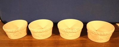 Set of 4 Housewares Home Grown Signature Ramekins / Bowls - Distressed White - Image 1 of 4