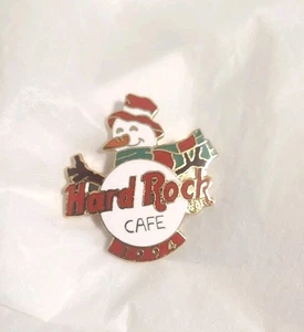 HARD ROCK CAFE PIN HOLIDAY 1994 SNOWMAN  SCARF "THUMBS UP" COLLECTORS Ty71 - Picture 1 of 2