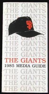 1985 SAN FRANCISCO GIANTS MAJOR LEAGUE BASEBALL MEDIA GUIDE - Picture 1 of 1