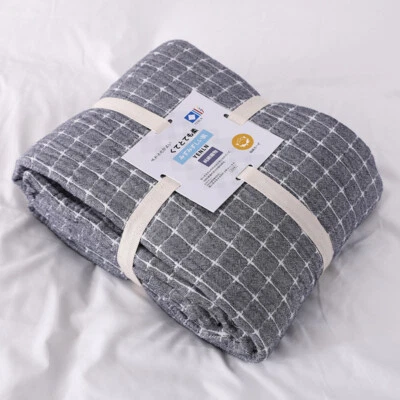 Cotton Towel Quilt Thin Air Conditioner Throws Cotton Gauze Adult Nap Blankets - Image 1 of 4