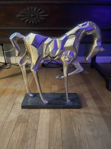 The Novogratz Majestic Aluminum Metal Horse Sculpture - Silver, Black - Picture 1 of 5