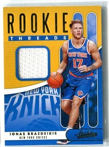 2019-20 Absolute Ignas Brazdeikis Rookie Threads JERSEY RELIC RC NEW YORK KNICKS - Picture 1 of 1