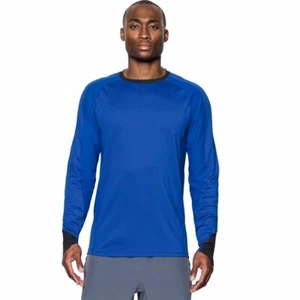 Under Armour Men's ColdGear Reactor Run Long Sleeve, Blue - Picture 1 of 1
