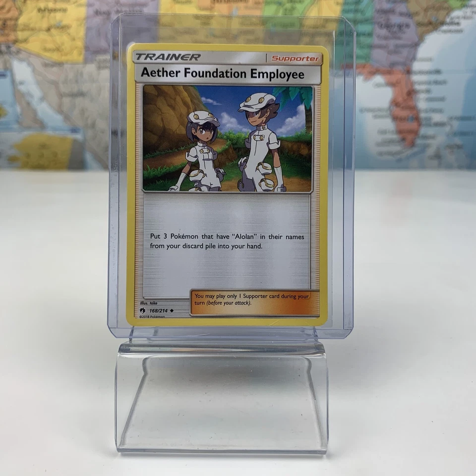 SHIPS SAME DAY Pokemon Card Aether Foundation Employee 168/214 Trainer Supporter - Image 1 of 1