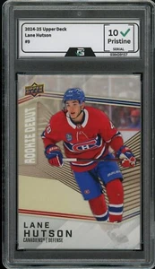 2024-25 Upper Deck #9 Lane Hutson Rookie Card RC Graded 10 Gem Mint - Zdjęcie 1 z 2